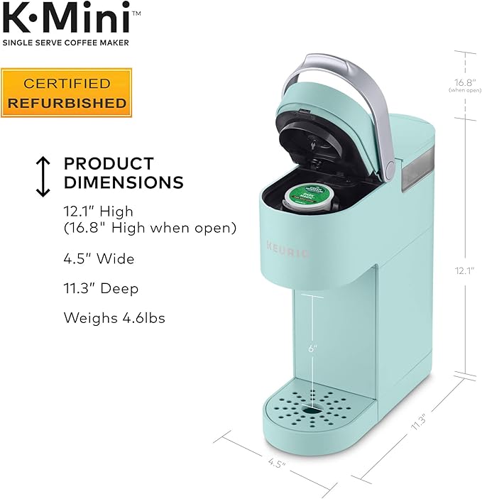 Keurig K-Mini Coffee Maker Certified Refurbished Oasis (Renewed)