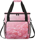 Glitter Sequin Coffee Maker Carrying Bag Pink Portable Travel Storage Tote Bag Compatible with K-Mini or K-Mini Plus Single Serve Coffee Brewer Carrying Case with Multiple Pockets &amp Shoulder Str
