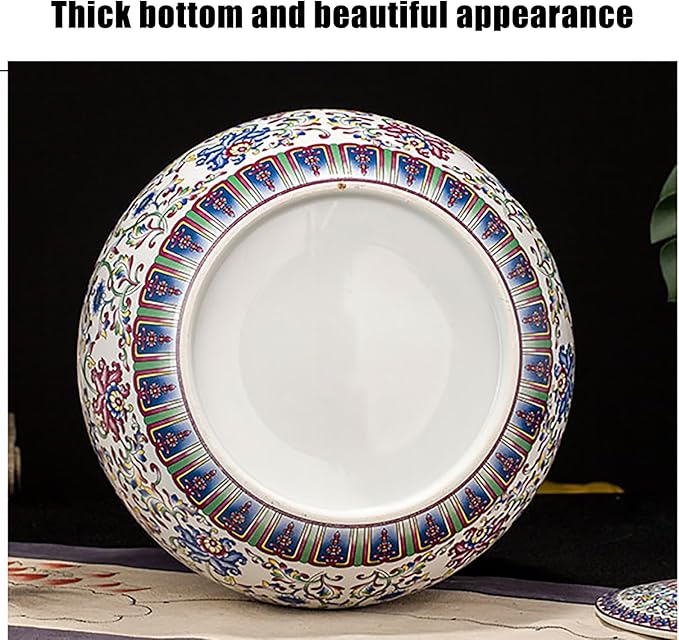 Rice Dispenser Airtight Storage Bucket Home Rice Storage Box Ceramic Bucket Ceramic Grain Storage Container with Lid for Grains Snacks Candy Coffee Beans Food Dispenser Grain Dispenser(B)