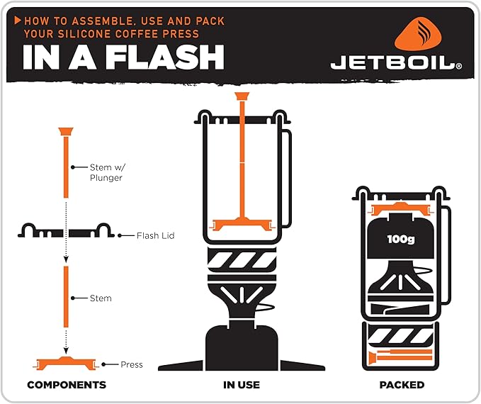 Jetboil Silicone French Press Coffee Maker Camping Stoves Regular