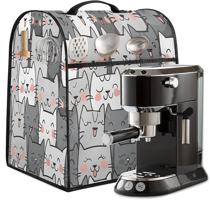 cfpolar Kitchen Aid Mixer Cover Compatible with 6-8 Quarts Cute Cat Kitten Stand Mixer Cover Kitchen Aid Mixers Accessories Appliance Organizer Bag Dust Covers with Zipper Pocket