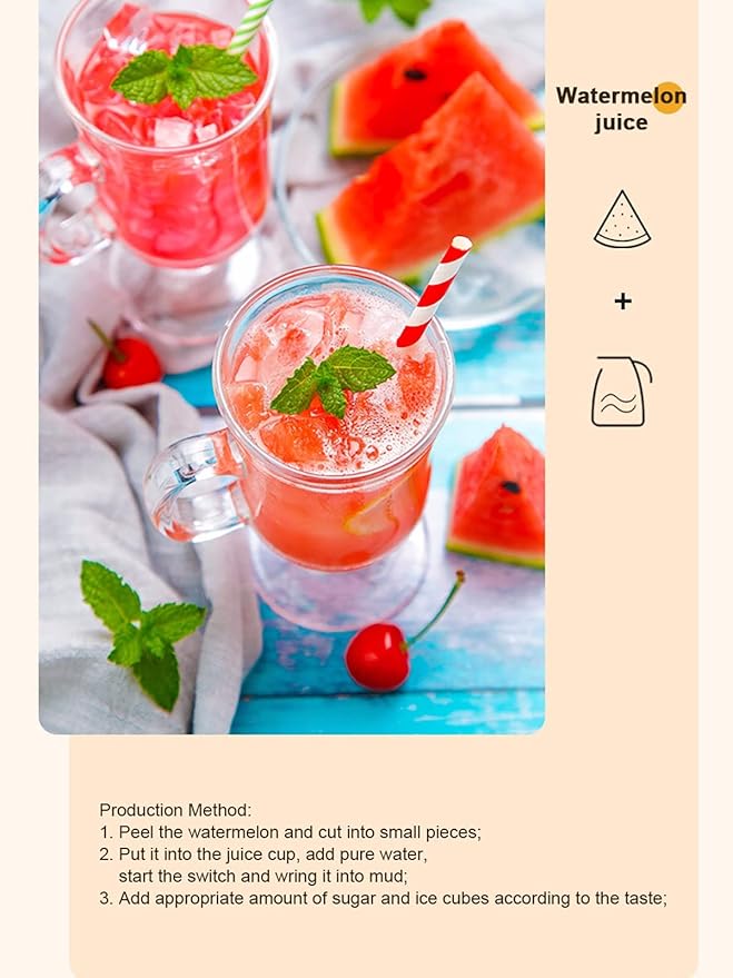 Portable BlenderUSB Rechargeable Personal Mixer for Juice and Shakes Mini Blender with Two Blades for TravelGym and More