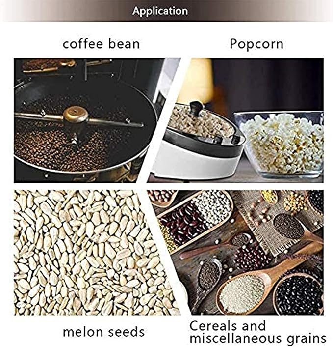 1800W Coffee Bean Roaster with Temperature Adjustment High Capacity Bevel Design Coffee Roaster Cereal Coffee Machine Household Baking Machine