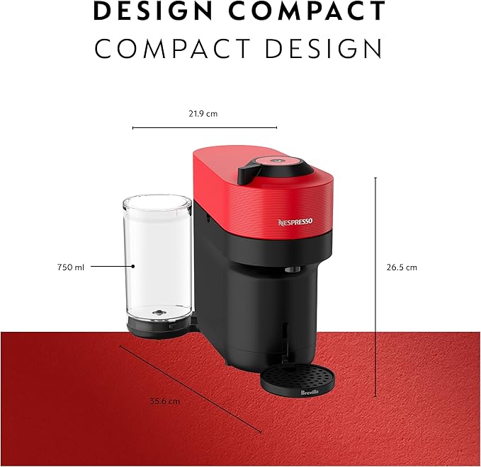 Nespresso Vertuo Pop+ Coffee and Espresso Maker by Breville Spicy Red (Renewed)