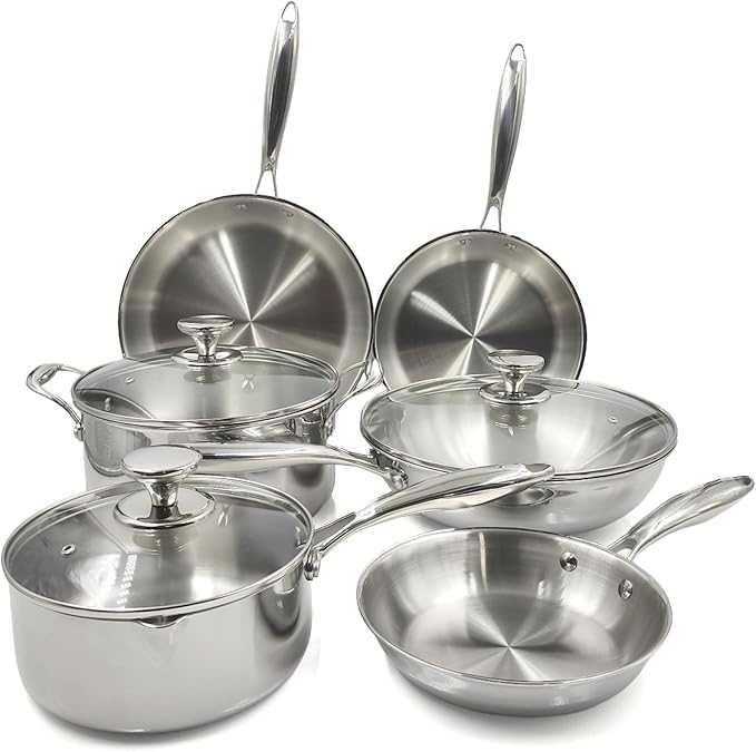 Arma Pro Tri-Ply Clad 18/10 Stainless Steel Cookware Set