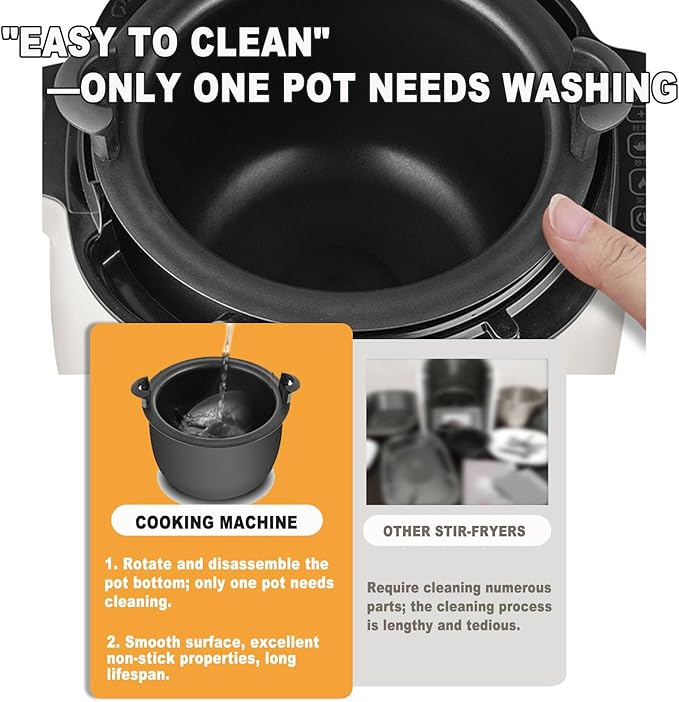 Automatic Cooking Wok Fried Rice Machine 6l Automatic Cooking Pot Adjustable Speed 360° Automatic Stir Fry Robot For Stir Frying Stewing Cooking 220V