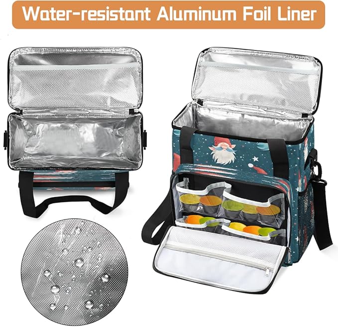 Christmas (585) Coffee Maker Carring Bag Travel Carrying Storage Tote Bag Compatible with Keurig K-Mini or K-Mini Plus Portable Single Serve Coffee Brewer Case with Pockets for K-cup Pods