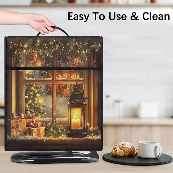 cfpolar Kitchen Aid Mixer Cover Compatible with 6-8 Quarts Christmas Tree Xmas Balls Stand Mixer Cover Kitchen Aid Mixers Accessories Appliance Organizer Bag Dust Covers with Zipper Pocket