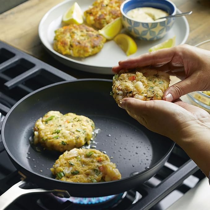 KitchenAid Hard Anodized Induction Nonstick Frying Pan Set/Skillets 8.25 Inch and 10 Inch - Matte Black