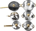 12 Pcs Pots and Pans Set Stainless Steel Kitchen Cookware Set with Lid kitchen Cooking Sets Compatible with Gas Electric and Induction