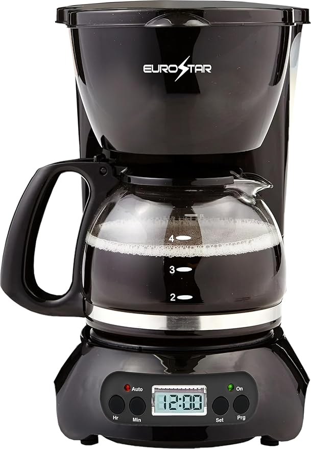 EUROSTAR CM720BT 4-Cup Programmable Coffeemaker Black