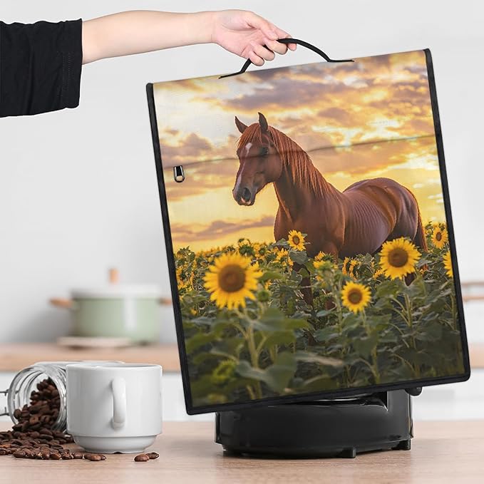 cfpolar Kitchen Aid Mixer Cover Compatible with 6-8 Quarts Animal Horse Sunflower Stand Mixer Cover Kitchen Aid Mixers Accessories Appliance Organizer Bag Dust Covers with Zipper Pocket