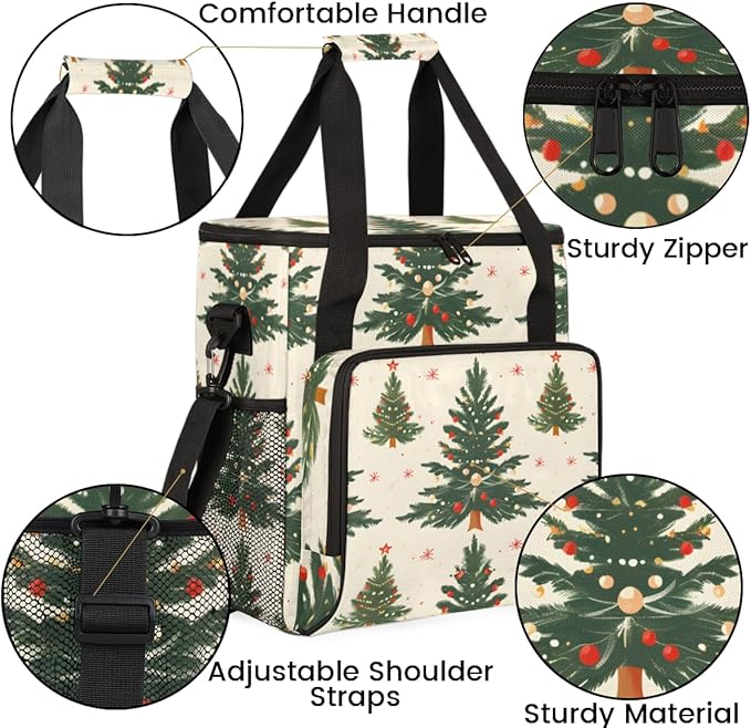 Cartoon Tree Coffee Maker Carrying Bag Cute Tree Travel Storage Bag Compatible with K-Mini or K-Mini Plus Single Serve Coffee Brewer Carrying Case with Multiple Pockets &amp Shoulder Strap