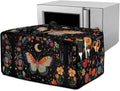 Butterfly Flower Toaster Oven Cover Heavy Duty Heat-resistant Waterproof Dust-Proof Protective Case with Side Pockets for Bake Air Fry Toaster Oven Easy Maintenance