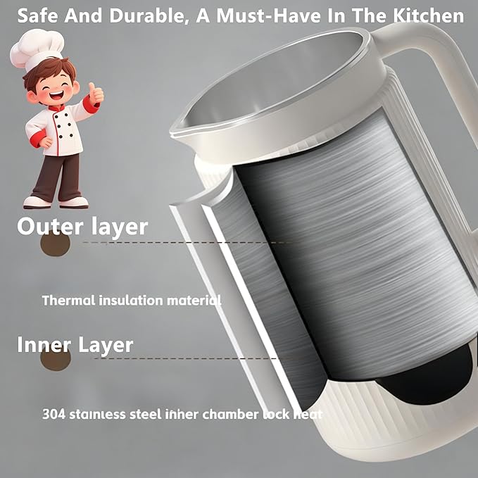 8-In-1 Multifunction Nut Milk &amp Juice Maker 2026 Upgrade Nut Milk Maker Machine Automatic Soybean Machine With Delay Start/Keep Warm/Boil Water (A)