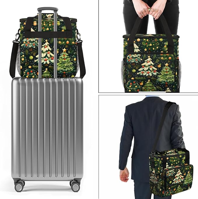 Cartoon Tree Coffee Maker Carrying Bag Bright Tree Travel Storage Bag Compatible with K-Mini or K-Mini Plus Single Serve Coffee Brewer Carrying Case with Multiple Pockets &amp Shoulder Strap