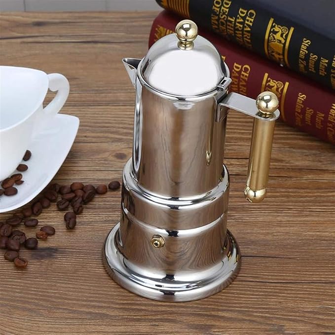 Automatic Coffee Machine Filter - 200ml Stainless Steel Espresso &amp Cappuccino Maker for Home Kitchen