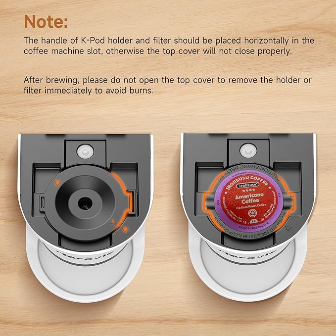 Small Single Serve Coffee Maker Fast Brew One Cup Coffee Machine for K Cup and Grounds 6 to 12 oz. Brew Sizes Capsule Coffee Machine with Descaling Reminder and Viewing Tank White