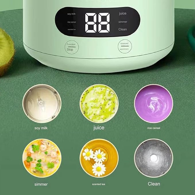 110V&amp220V Home Appliance Wall Breaker Household No-Soaking and No-Filtering Beans Multifunctional Soy Milk Machine MixerPink