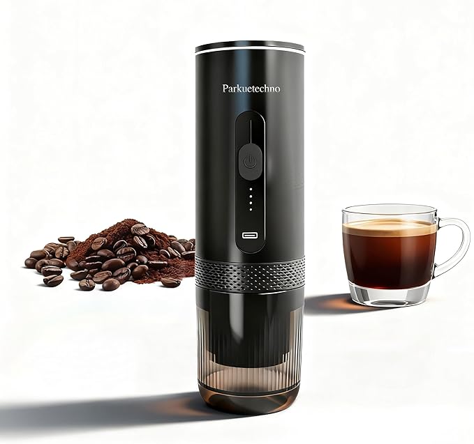 Portable Electric Espresso Machine Travel Coffee Maker for Camping Car Coffee Maker Self-Heating With Ground Coffee
