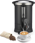 Commercial Coffee Urn 120-Cup 18L Dual Layers Stainless Steel Commercial Coffee Maker Quick Brew Electric Beverage Dispenser for Buffet Catering Party