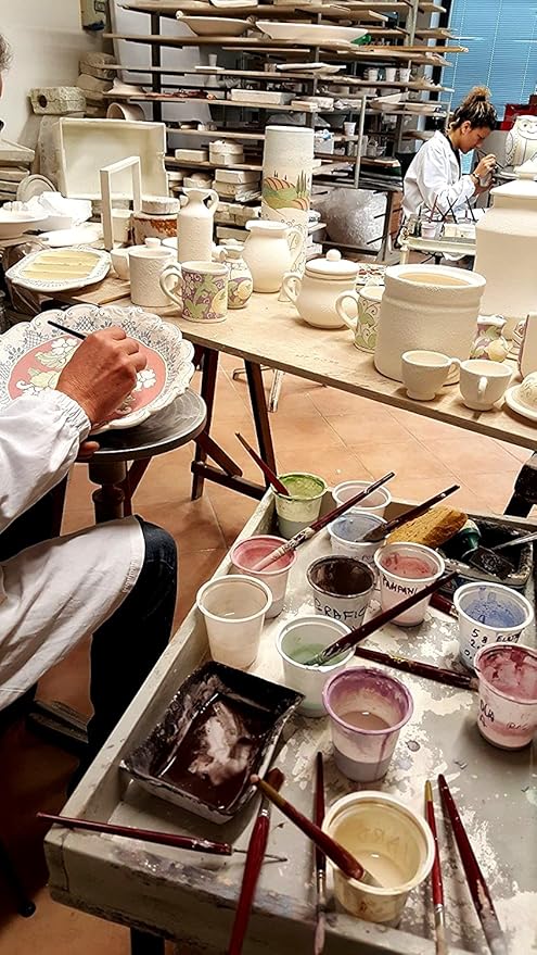 CERAMICHE D'ARTE PARRINI - Italian Ceramic Serving Dinnerware Set Complete Pattern Olives Art Pottery Made in ITALY Tuscany