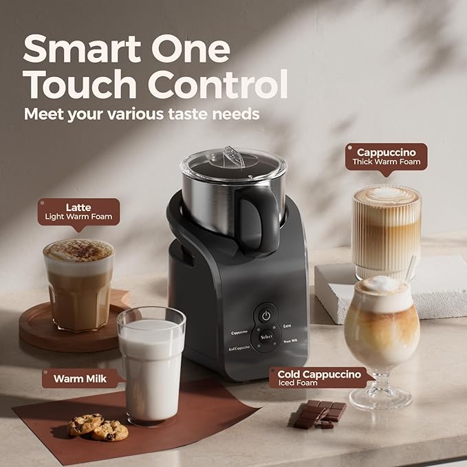 Espresso Machine &amp Electric Milk Frother Steamer Coffee Maker for Latte &amp Cappuccino 1450W Semi-Automatic Coffee Machine with 34oz Removable Water Tank Stainless Steel