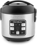 AROMA® Select Stainless® Rice Cooker 4-Cup (Uncooked) / 8-Cup (Cooked) Stainless Steel Inner Pot Multicooker Steamer 2 Qt Stainless Steel ARC-914SBDS
