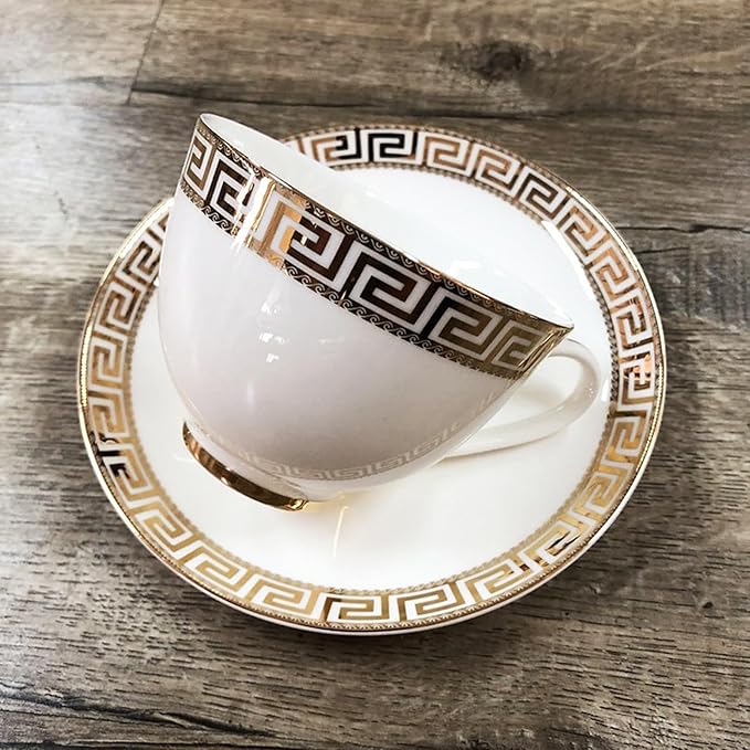 European Style Dinnerware Set Service for 4 Bone China Dinnerware Sets Unbreakable Porcelain Dinner Sets Coffee Cup and Saucer Tableware Set Steak Dinner Plates Dish Set Phnom Penh-001