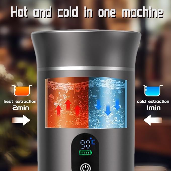3-in-1 Portable Espresso Machine for Travel &amp Camping- 20 Bar Self-Heating Portable Coffee Maker with USB-C LED Display Car Coffee Maker Compatible with Grounds&ampCapsules(Ns&ampDG) for RV Hi