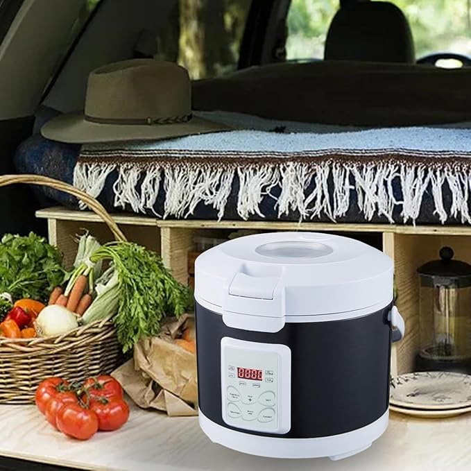 12V 24V Portable Car 3L Electric Rice Cooker 26x23cm Portable Multifunctional Professional for Keeping Warm Rice Cooking Pot B(Style B)