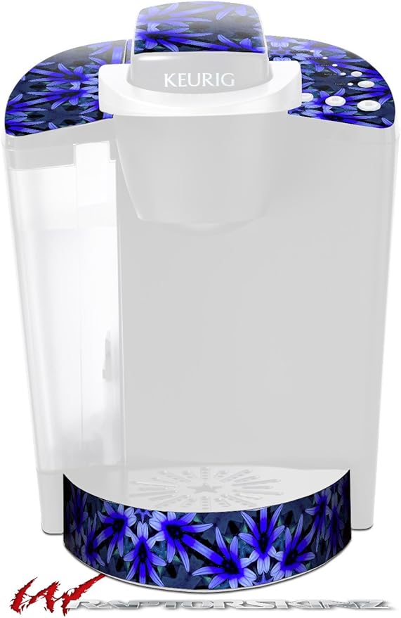 Decal Style Vinyl Skin compatible with Keurig K40 Elite Coffee Makers Daisy Blue (COFFEE MAKER NOT INCLUDED)