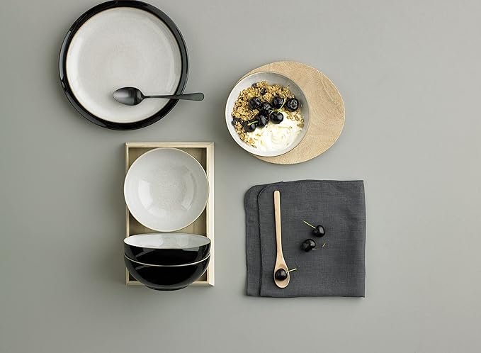 Denby Elements Black 4 Piece Dinnerware Set 406048552