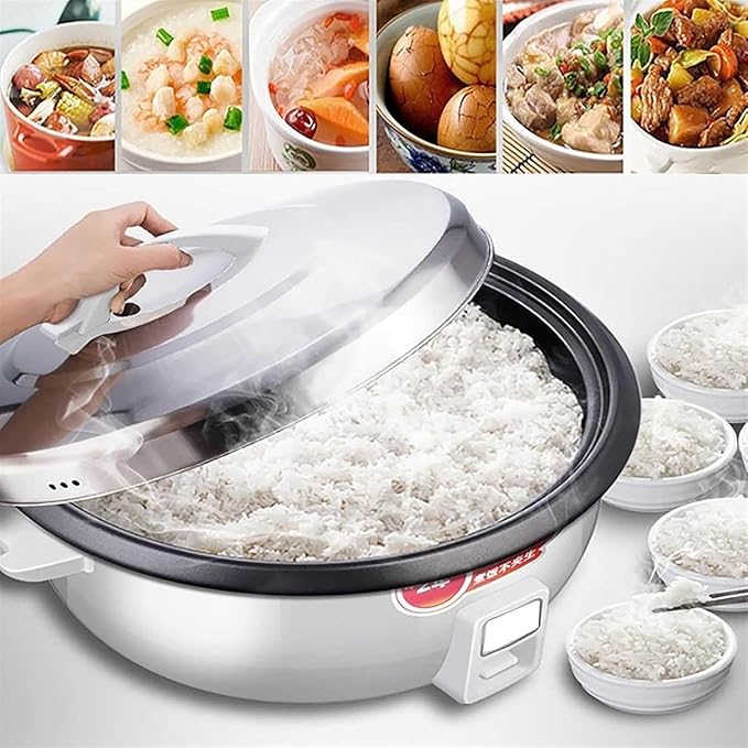 Professional Rice Cooker Large Capacity Non-Stick Aluminum Removable Inner Pot Stainless Steel Lid Old-Fashioned Large Rice Cooker 8-45L(28L)