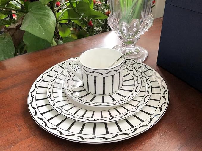 24-piece dinnerware sets white dish set for 6 kitchen dish set with dinner plates and cup dinner plate set for housewarming party plates and cups set lightweight daily use