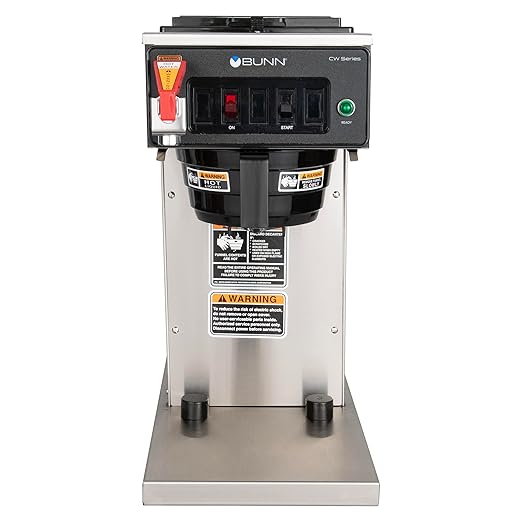 BUNN 12950.0360 12 Cup CWTF15-TC Automatic Commercial Thermal Coffee Brewer Black/Stainless (120V)