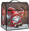 Kitchen Aid Mixer Cover Christmas Dwarf Hat Snowflakes Stand Mixer Cover Compatible with 6-8 Quarts Stand Mixers Dust Covers with Zipper Pocket Foldable Washable Kitchen Aid Organizer Bag