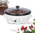 Electric Coffee Roaster Machine 500g/17.6oz Coffee Bean Roaster for Home Use 0-240℃ Non-Stick Home Peanut Beans Roaster 800W 110V