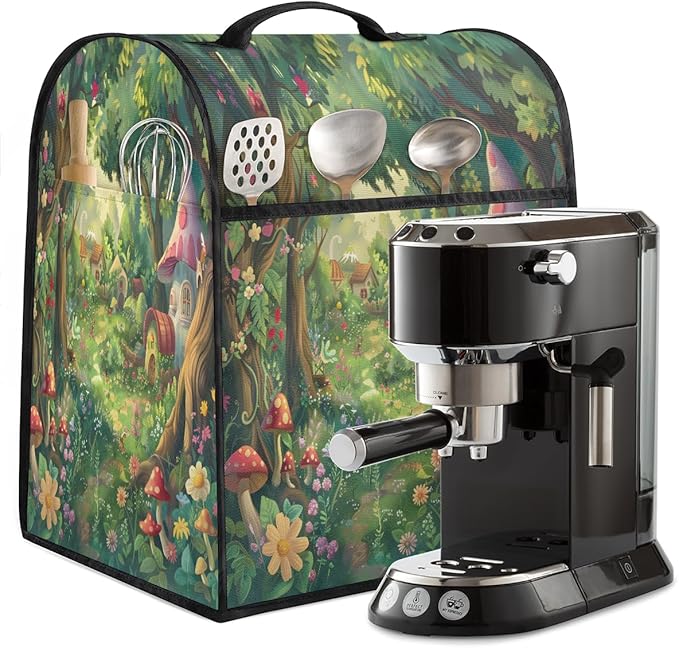 Kitchen Aid Mixer Cover Forest Castle Tree Stand Mixer Cover Compatible with 6-8 Quarts Stand Mixers Dust Covers with Zipper Pocket Foldable Washable Kitchen Aid Organizer Bag
