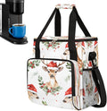 Christmas (716) Coffee Maker Carring Bag Travel Carrying Storage Tote Bag Compatible with Keurig K-Mini or K-Mini Plus Portable Single Serve Coffee Brewer Case with Pockets for K-cup Pods