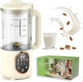 Beyn 10-in-1 Automatic Nut Milk Maker Machine 60oz Large Capacity with 𝟒𝟖 𝐓𝐢𝐭𝐚𝐧𝐢𝐮𝐦 Blades &amp Self-Cleaning. for Homemade Almond Soy Oat Milk Milkshake (Cream)