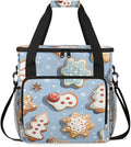 Fantastic Xmas Biscuit Coffee Maker Carrying Bag Travel Storage Bag Compatible with K-Mini or K-Mini Plus Single Serve Coffee Brewer Carrying Case with Multiple Pockets &amp Shoulder Strap