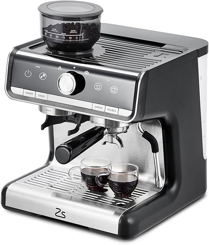 Espresso Machine 20 Bar Coffee Maker with Milk Frother Steam Wand Semi-Automatic Coffee Machine for Cappuccino Latte Fast Heating Stainless Steel
