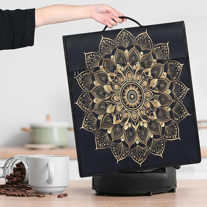 cfpolar Kitchen Aid Mixer Cover Compatible with 6-8 Quarts Bohemian Mandala Stand Mixer Cover Kitchen Aid Mixers Accessories Appliance Organizer Bag Dust Covers with Zipper Pocket