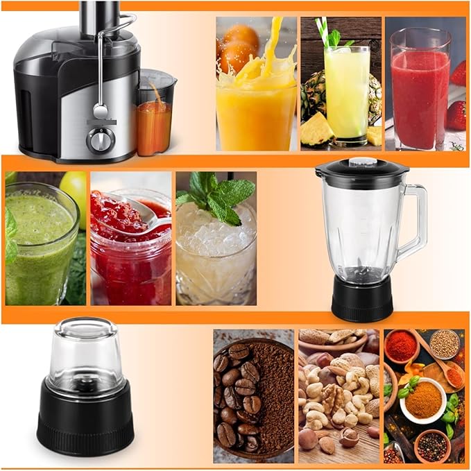 Juicer Machine 800W Blender Maker Extractor Machine Home Kitchen Watermelon Fruit Squeezer (Juicer AU)