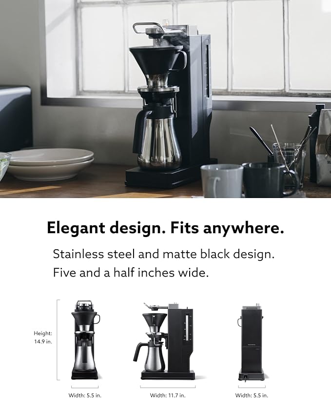BALMUDA The Brew | Automatic Pour Over Coffee Maker | Clear Brewing Method | Precise Temperature Regulation | Three Brewing Modes: Regular Strong Iced | Compact Design | US Version