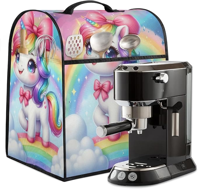 cfpolar Kitchen Aid Mixer Cover Compatible with 6-8 Quarts Unicorn Rainbow Bow Stand Mixer Cover Kitchen Aid Mixers Accessories Appliance Organizer Bag Dust Covers with Zipper Pocket