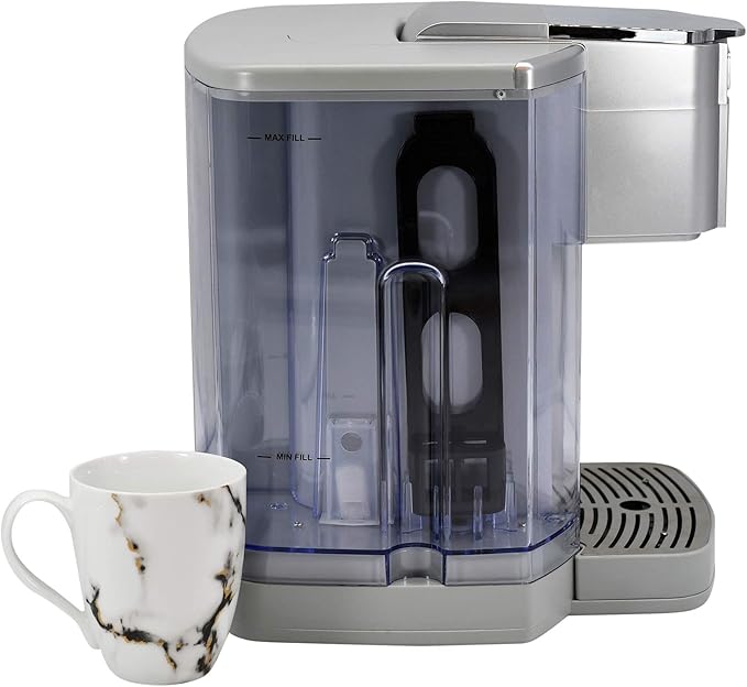 Cuisinart Coffee Maker Single Serve 72-Ounce Reservoir Coffee Machine Programmable Brewing &amp Hot Water Dispenser Stainless Steel Cool Grey