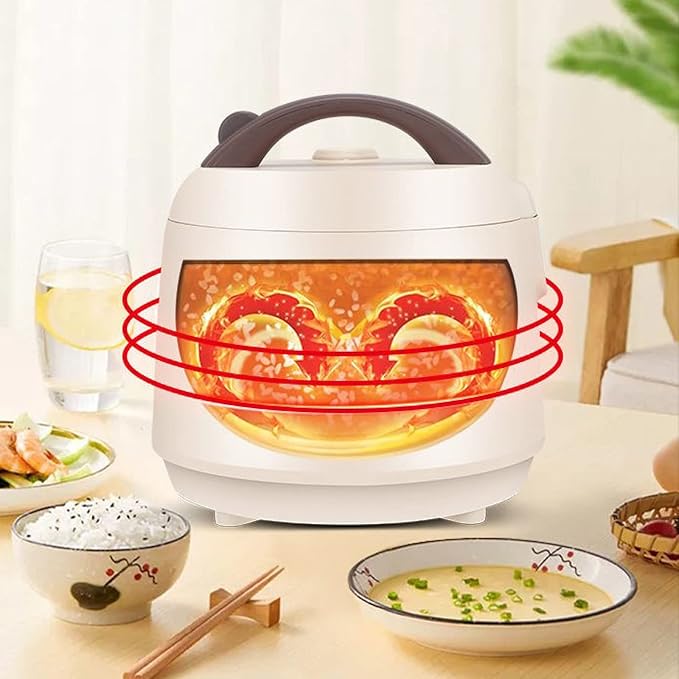 Rice Cooker And Steamer Electric With Simple One-Touch Cooks Rice Meat Curry And Porridge(Beige1l)