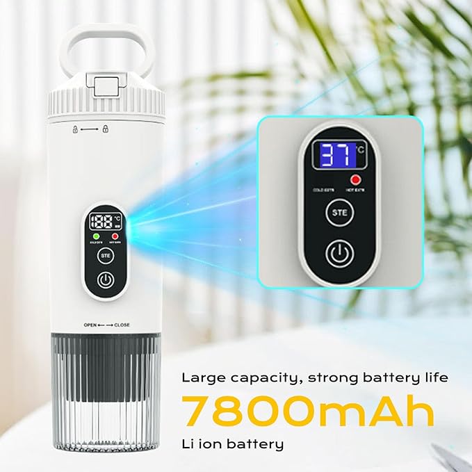 Portable Coffee Maker 21Bar 100W Heating Cordless Espresso Machine Compatible with NS Capsules for Travel Camping Outdoor (White)